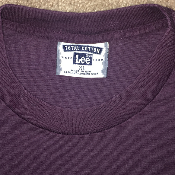 VTG LEE Total cotton XL Burgandy Color - Picture 2 of 3